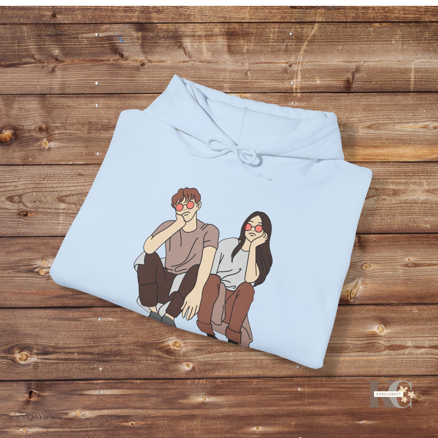 Cartoon couple Hooded Sweatshirt