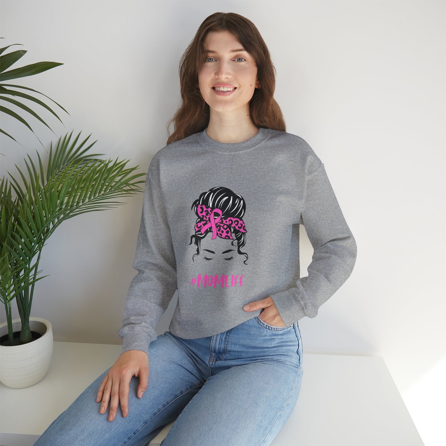 mom life Unisex Heavy Blend™ Crewneck Sweatshirt