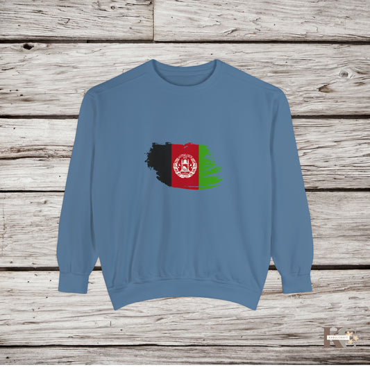 afghan flage Unisex Garment-Dyed Sweatshirt