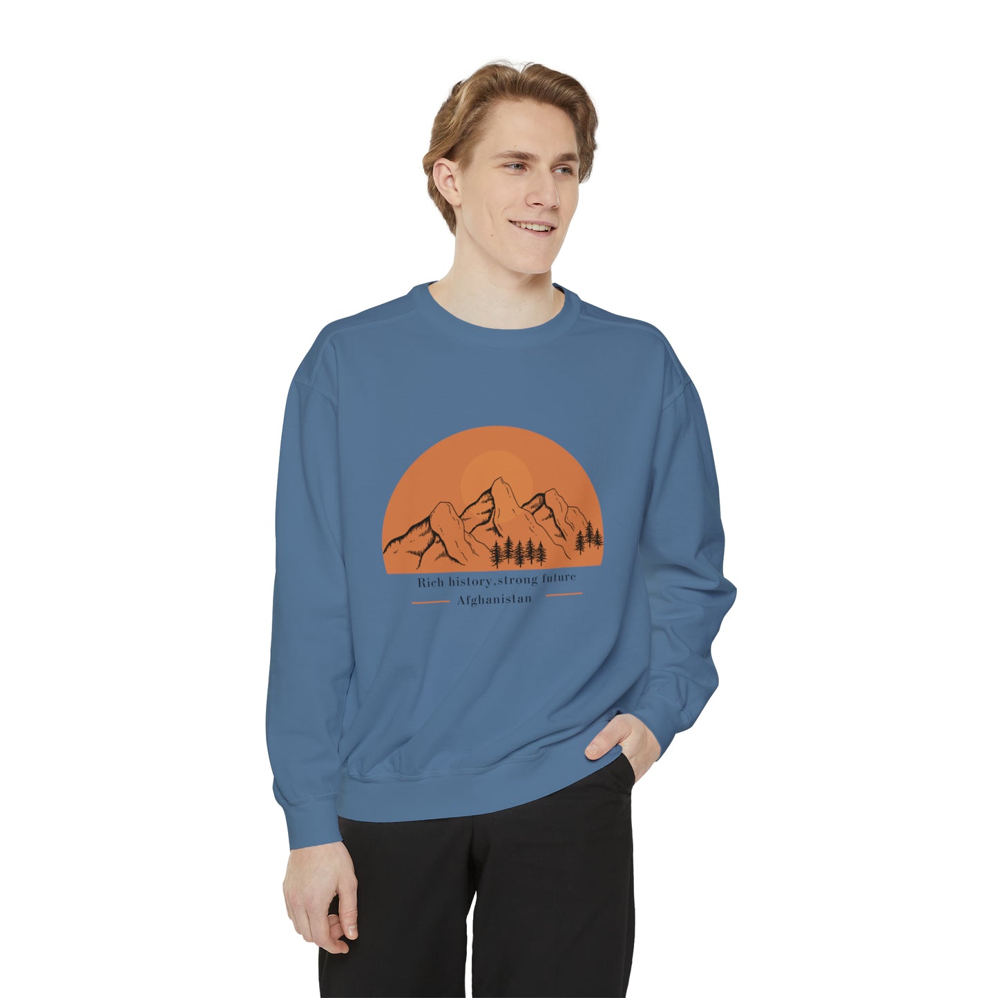 afghanistan history Men Unisex Garment-Dyed Sweatshirt