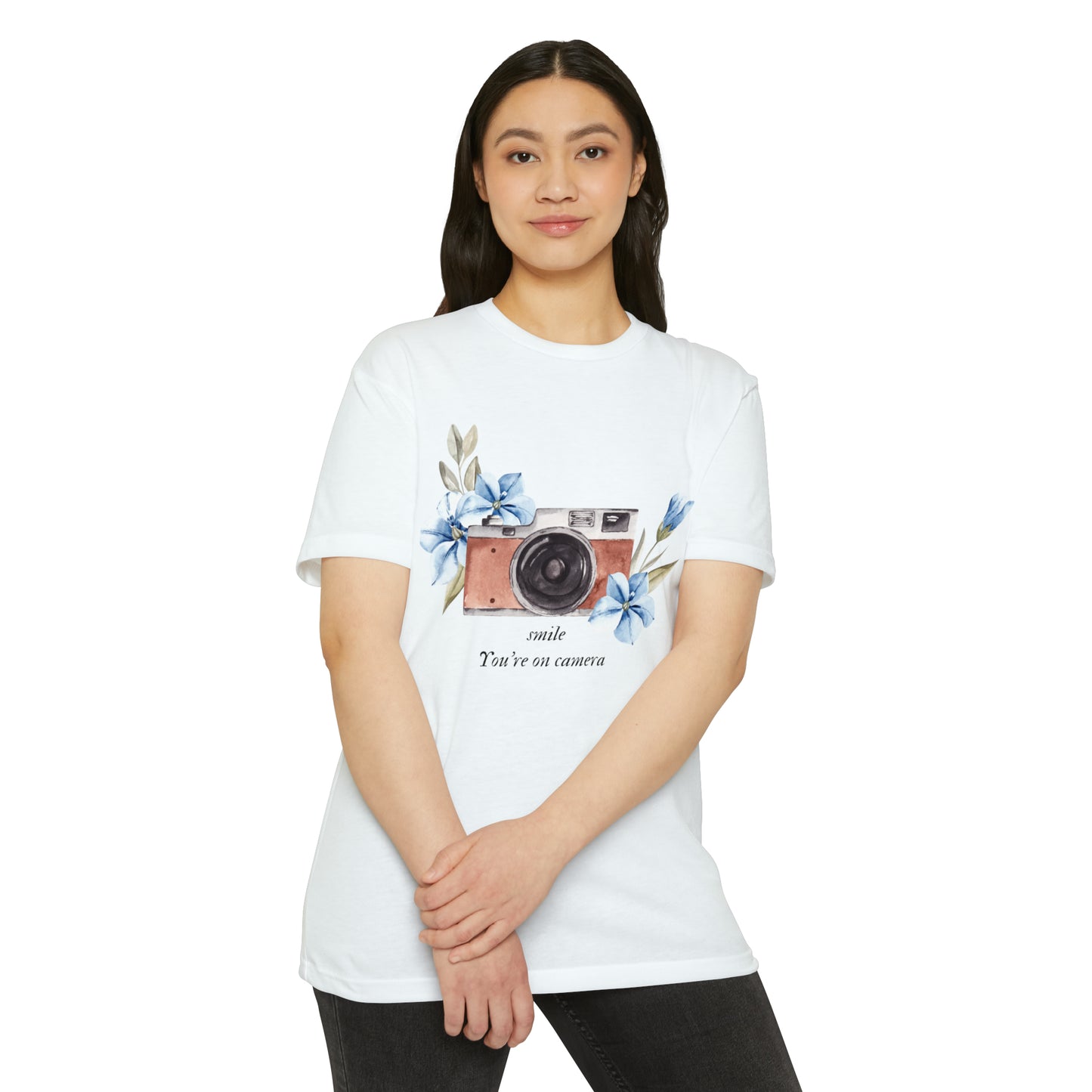 smile you’re on camera  women T-shirt