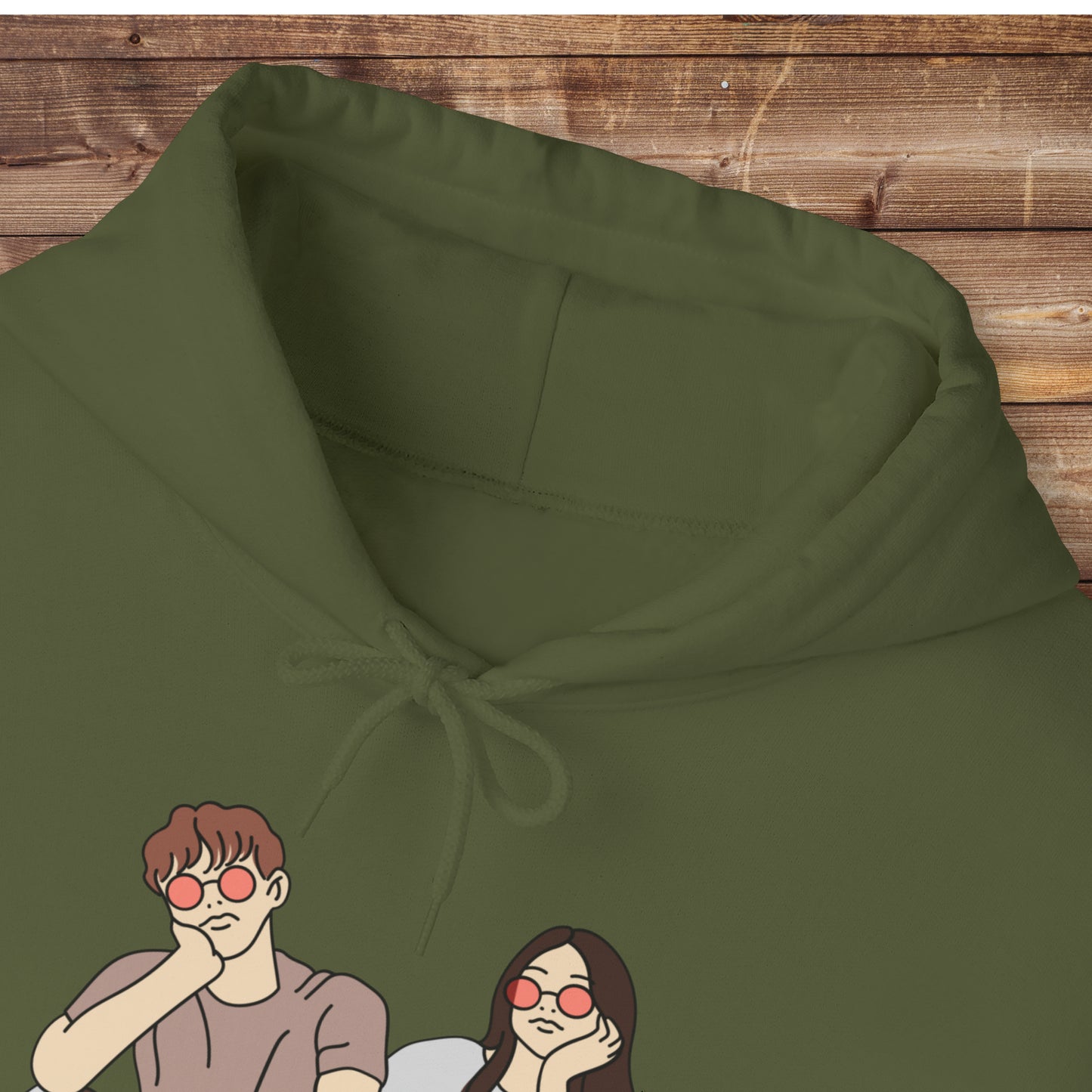 Cartoon couple Hooded Sweatshirt