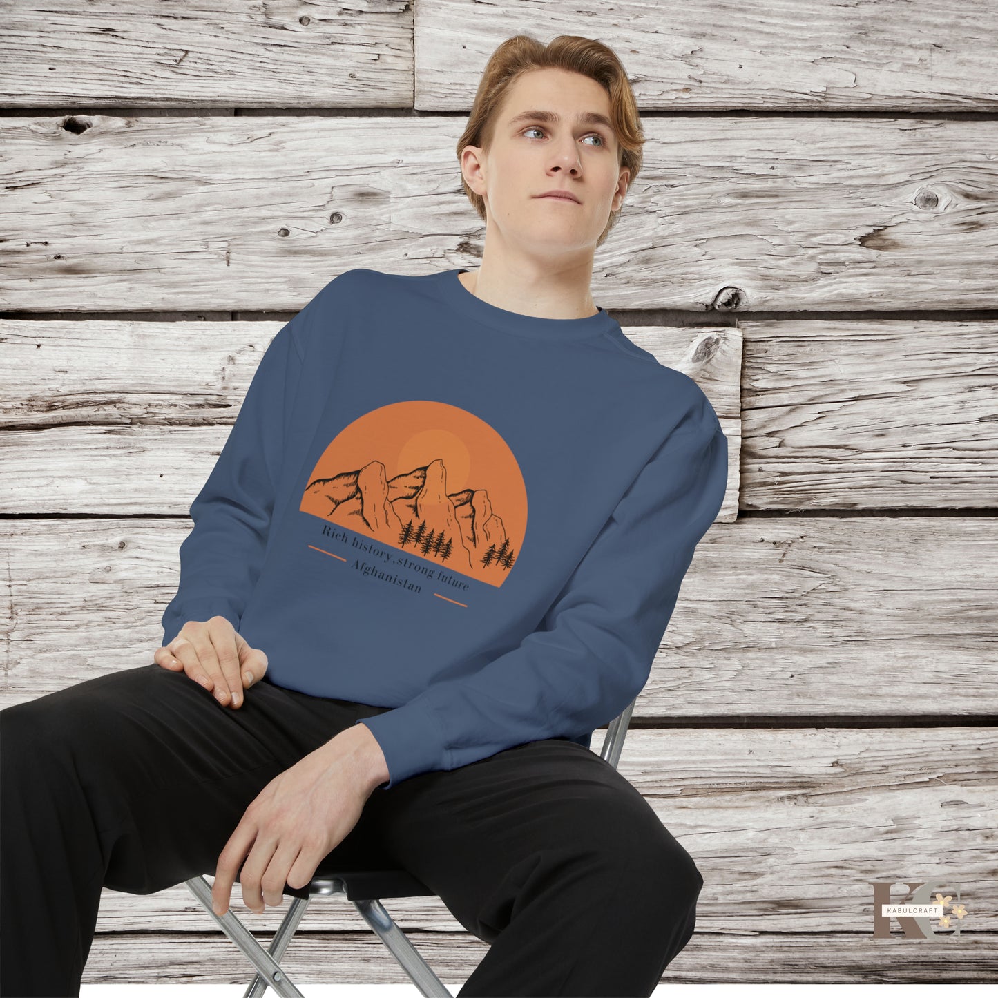 afghanistan history Men Unisex Garment-Dyed Sweatshirt