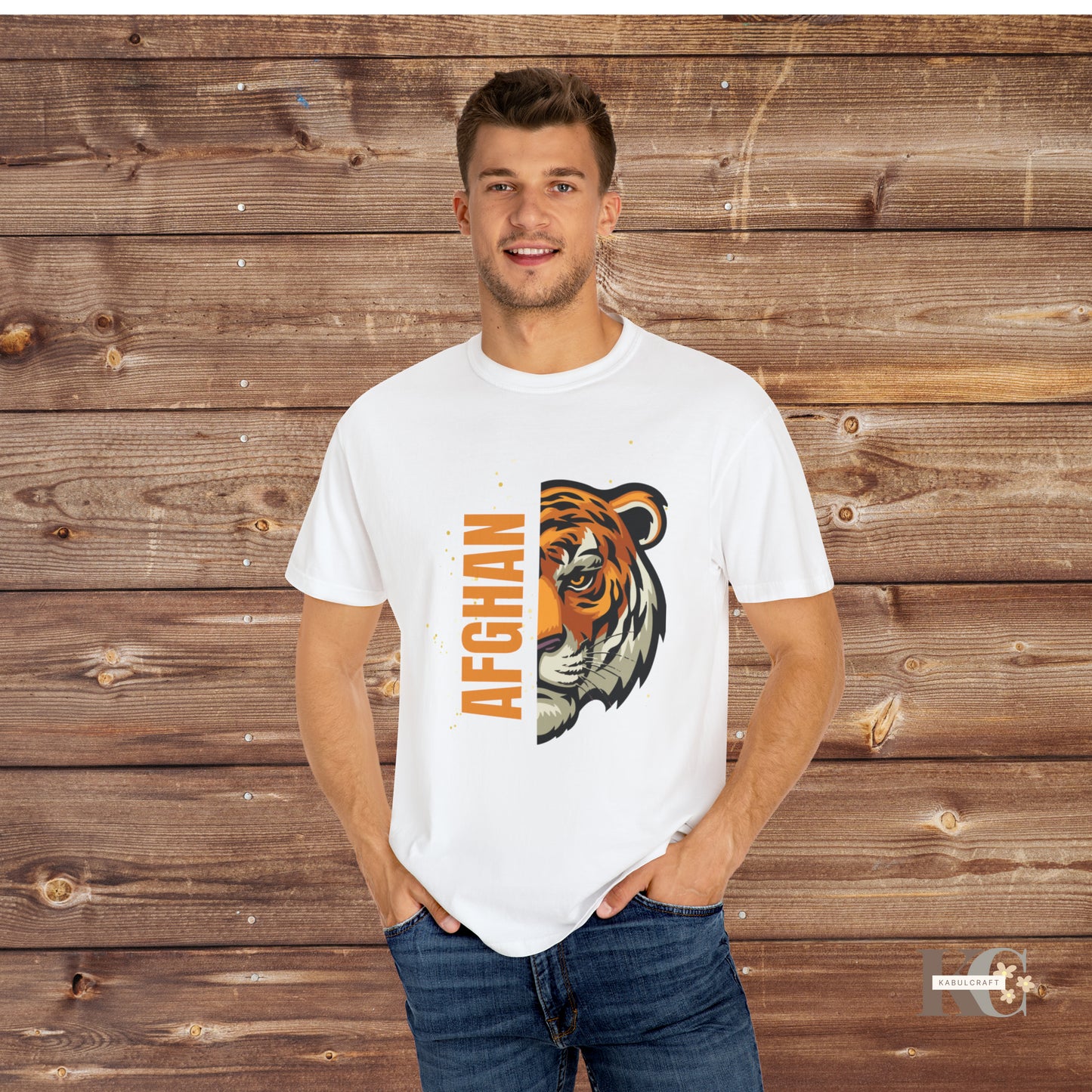 Men’s letter tiger T-shirt