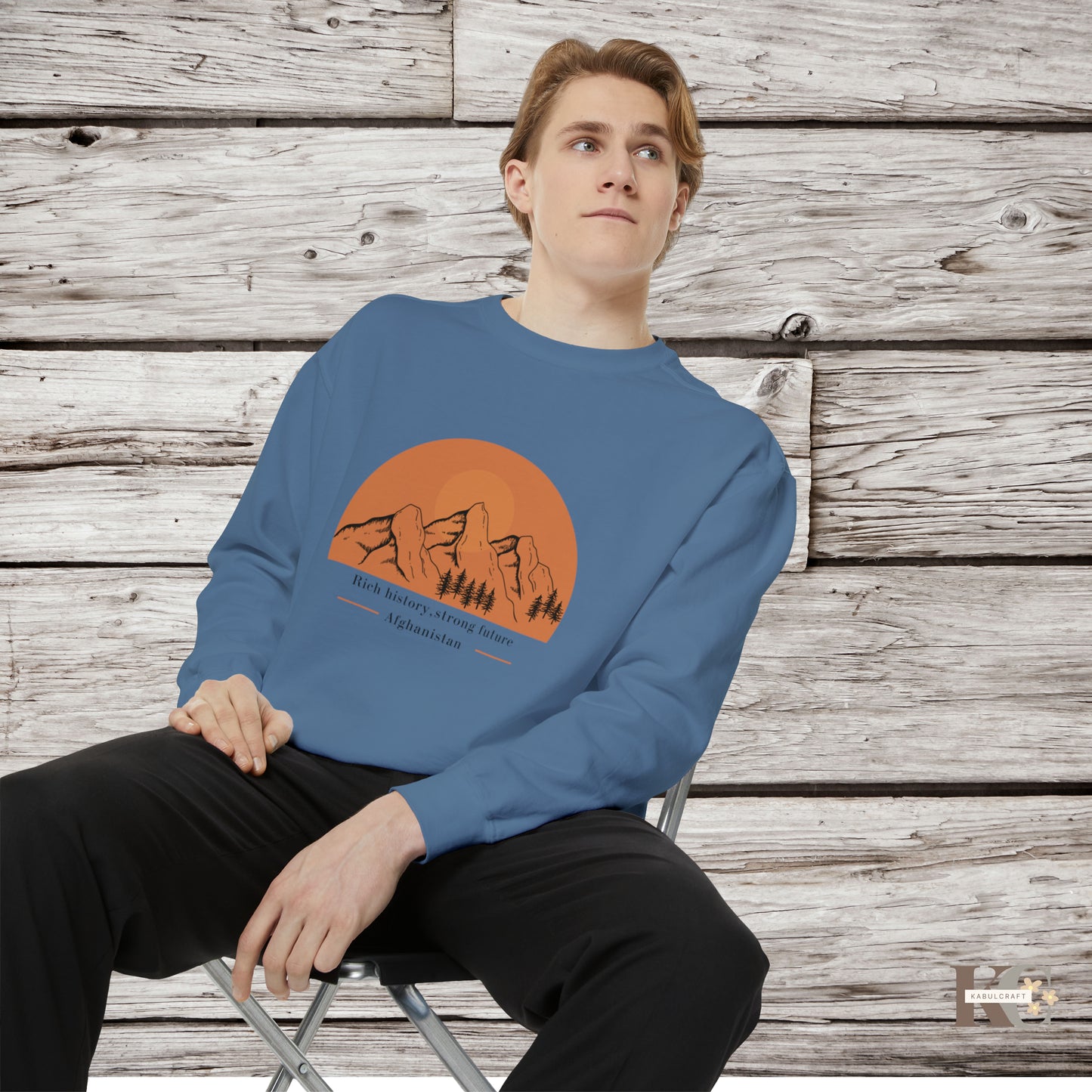 afghanistan history Men Unisex Garment-Dyed Sweatshirt