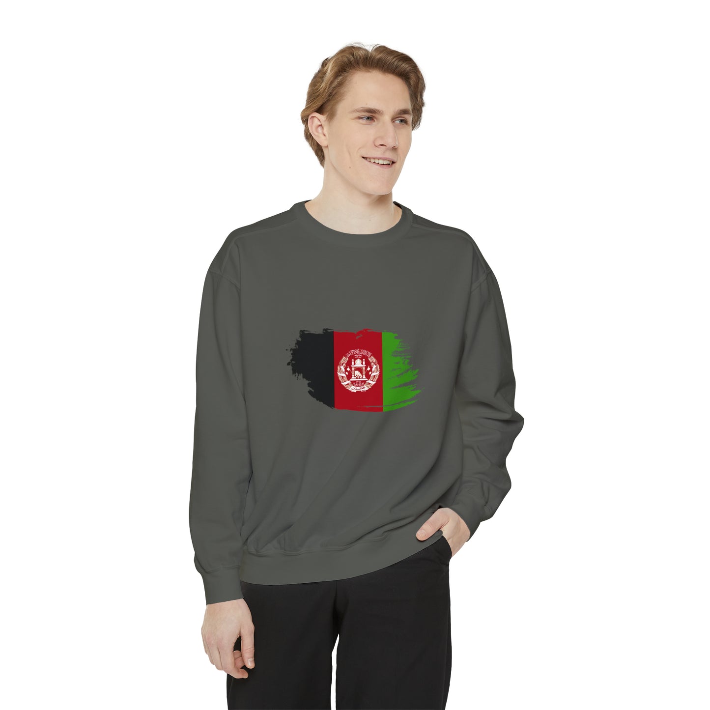 afghan flage Unisex Garment-Dyed Sweatshirt