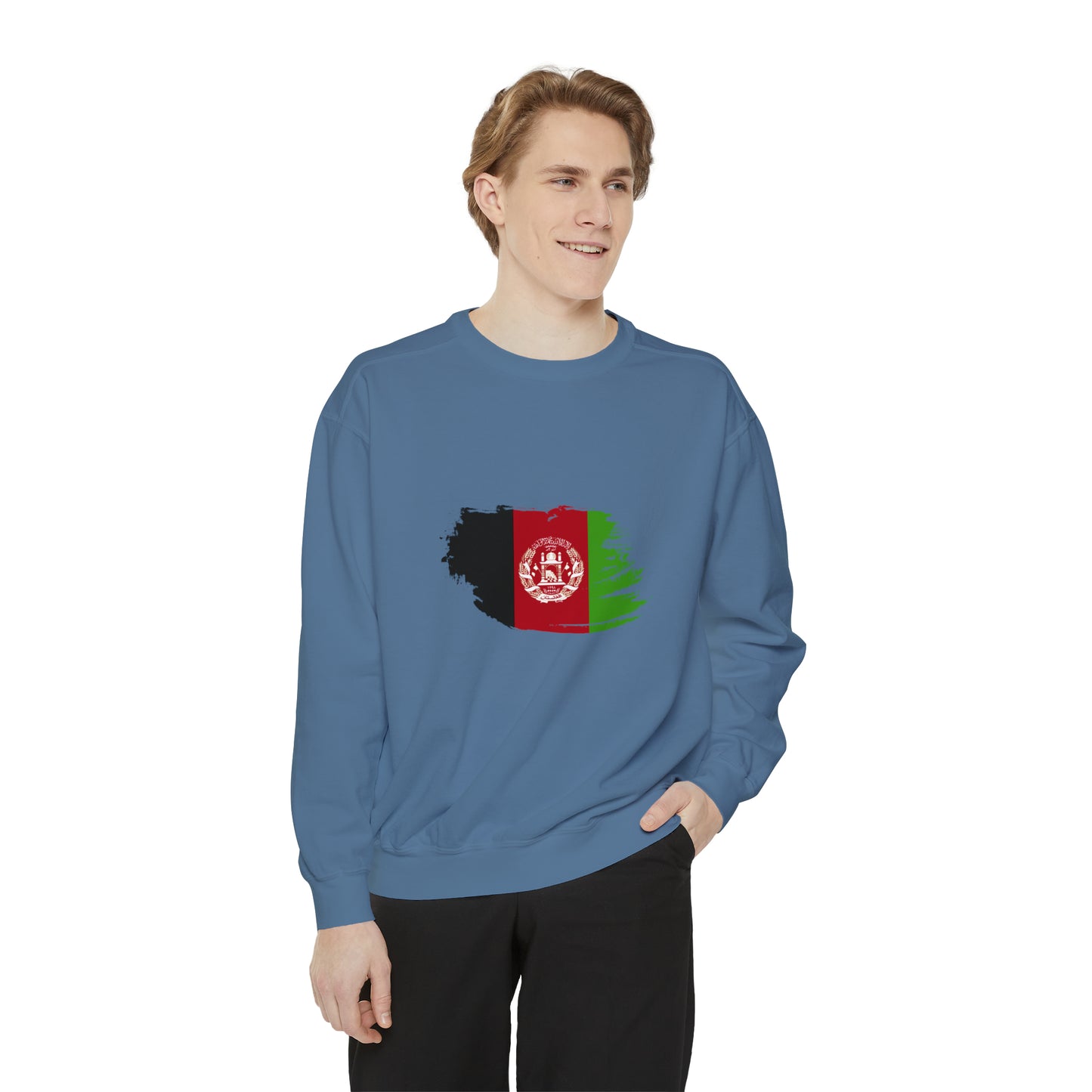 afghan flage Unisex Garment-Dyed Sweatshirt