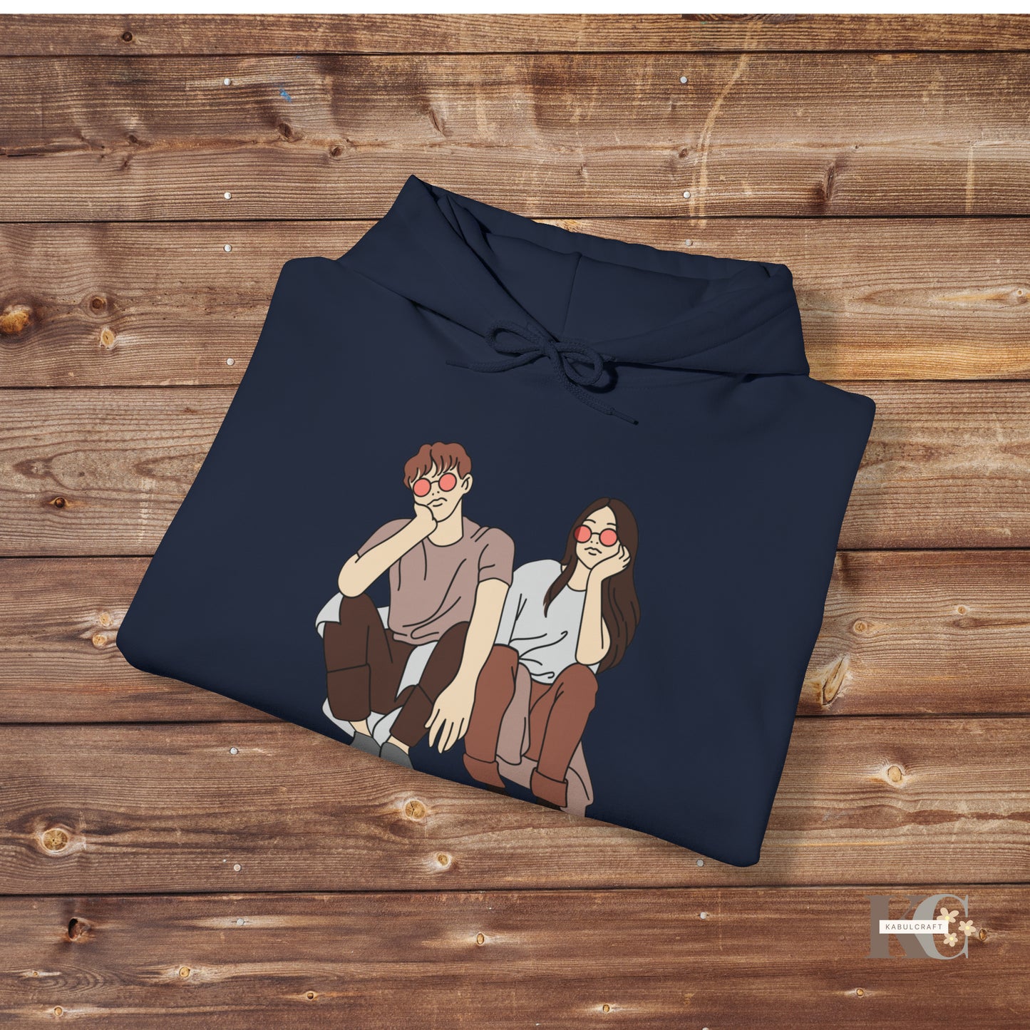 Cartoon couple Hooded Sweatshirt