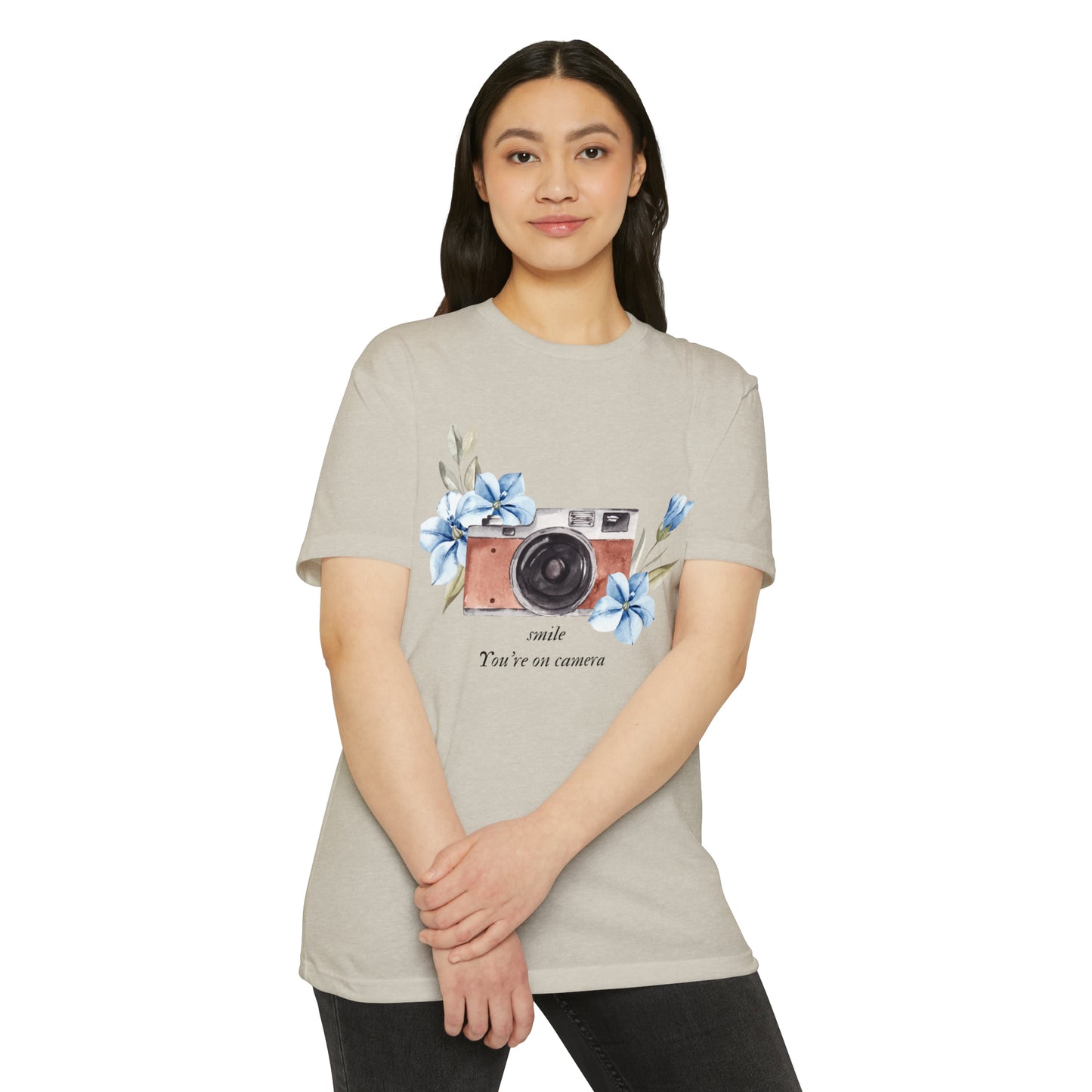 smile you’re on camera  women T-shirt