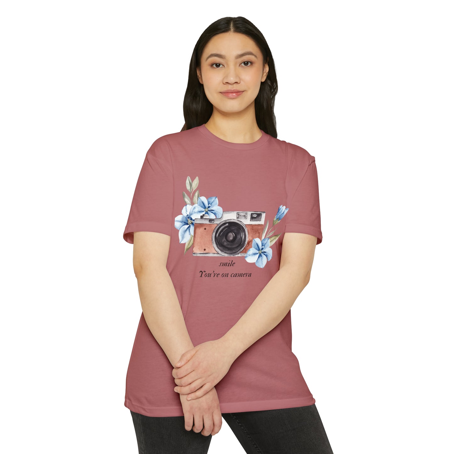 smile you’re on camera  women T-shirt