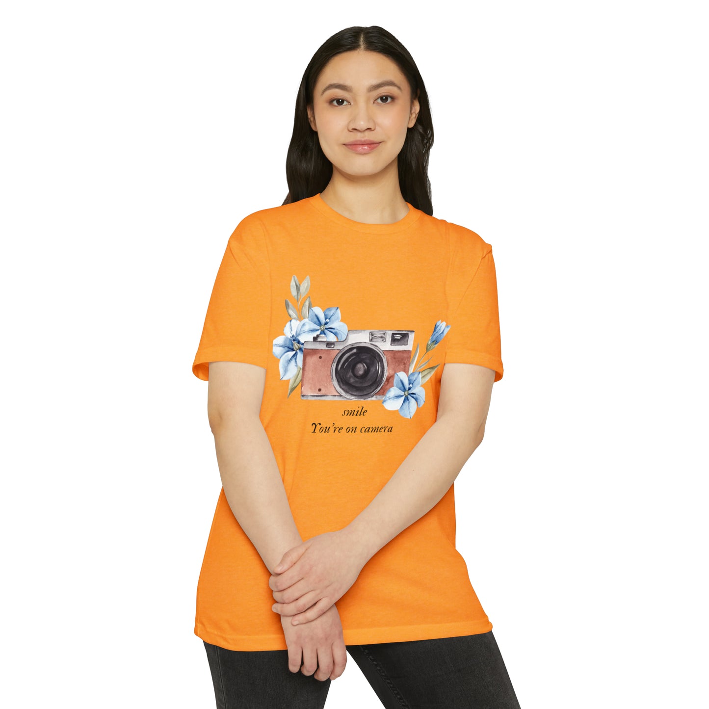 smile you’re on camera  women T-shirt